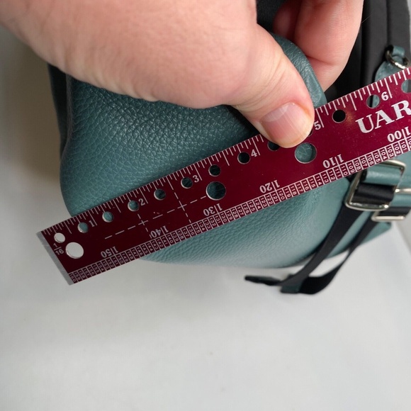 COACH Backpack Dark Turquoise Pebble Leather Silver Hardware (29004) EUC - Picture 16 of 16